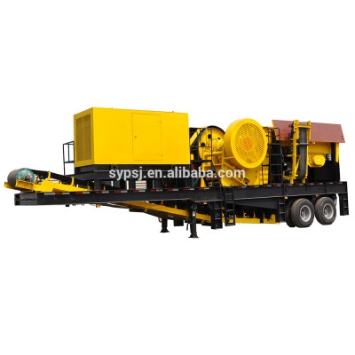 China supplier tractor car body mobile stone jaw crusher for sale